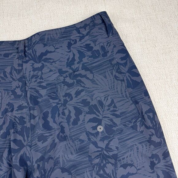 SAXX Shorts Mens 34 Land To Sand 2N1 Lined Ballpark Pouch Drawstring Blue Floral - Picture 6 of 12